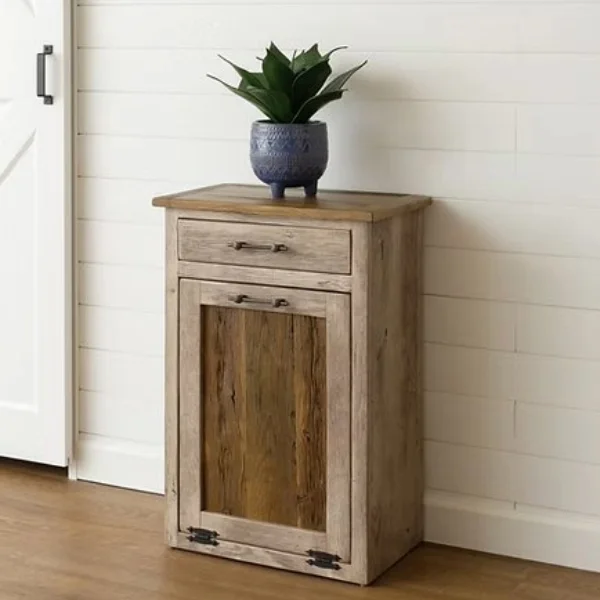 Garbage Bin with Drawer and Flat Panel