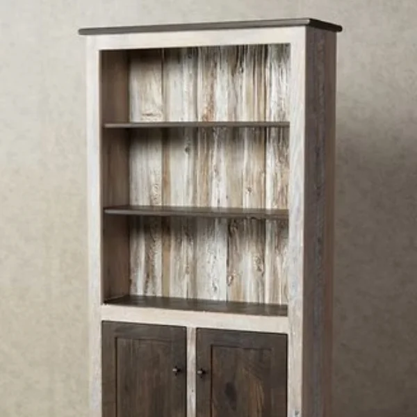 6' bookcase with doors