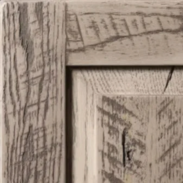 White wood with warm brown glaze