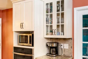 Custom kitchen with crown molding and light valances installed by EastSide Cabinet Solutions in Chester County, PA