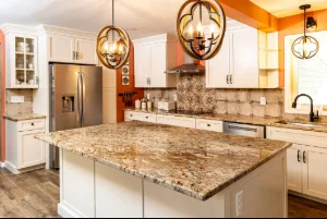 Custom kitchen layout design featuring pull-out pantry shelves and efficient storage in Honey Brook, PA